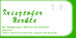 krisztofer merkle business card